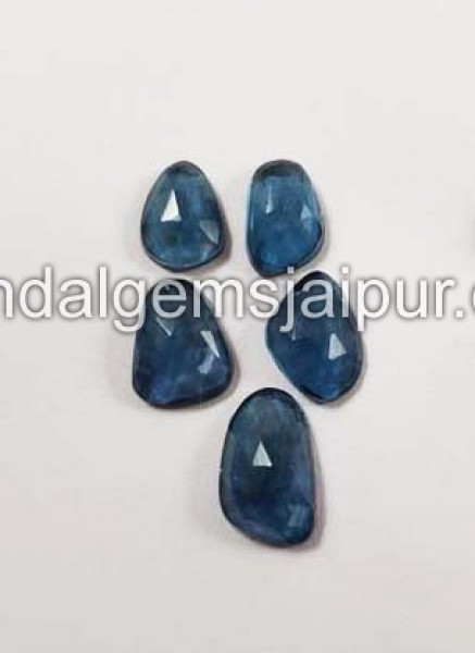 London Blue Topaz Rose Cut Slices